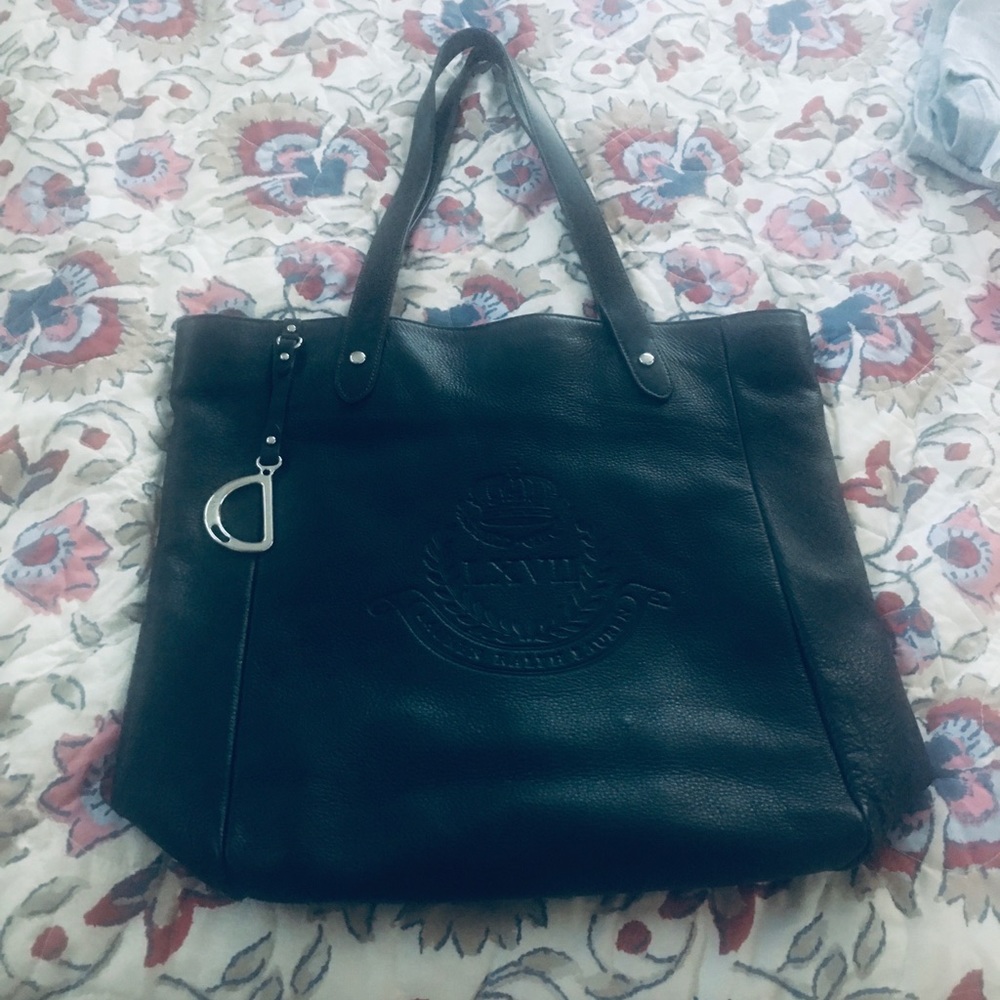 Ralph Lauren black leather tote